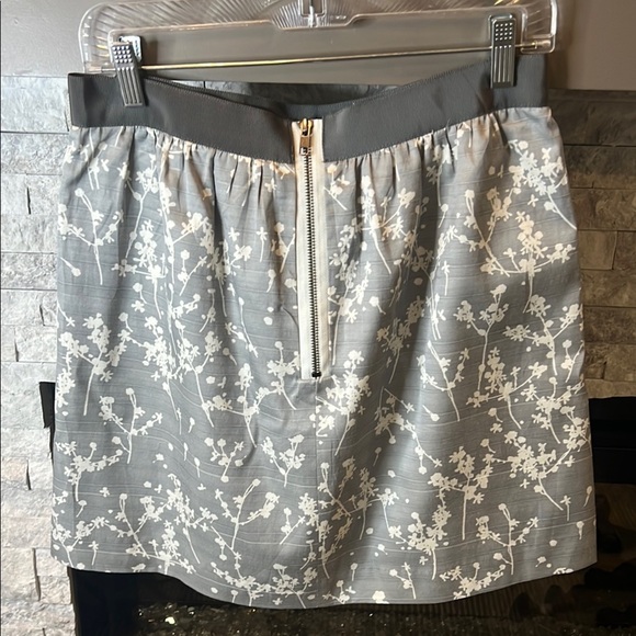LOFT Silver Pleated cotton silk blend Mini Skirt,  Cocktail - Picture 7 of 11